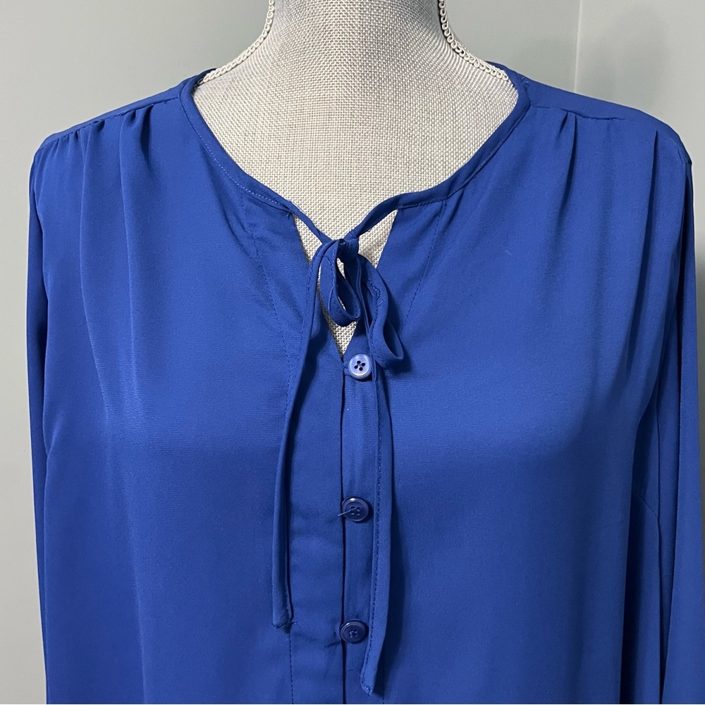 PENNINGTONS blue button front blouse women’s size 2X - Picture 2 of 14
